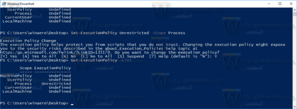 Setting the PowerShell Execution Policy