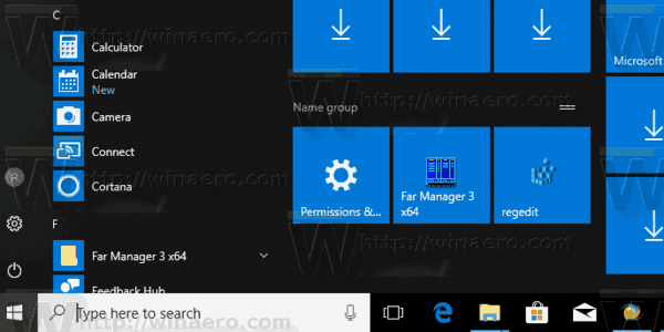 Regedit Pinned To Start Menu In Windows 10