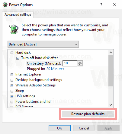 windows power settings not working