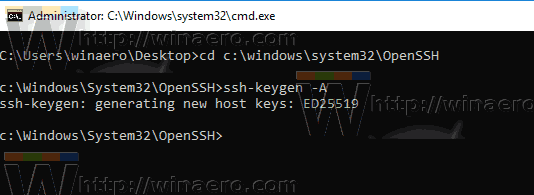 Sshd Server Generate Keys