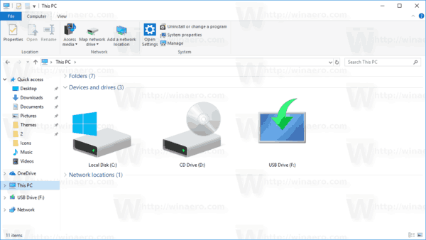 USB Drive Icon In This Pc With Setup