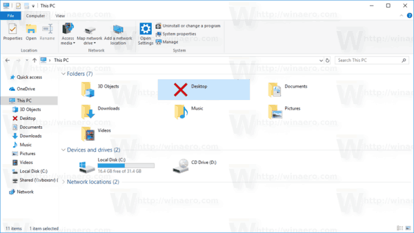 Windows 10 Custom Icon For Desktop Folder In This PC