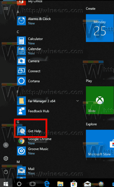 To Get Help In Windows 10 Lates Windows 10 Update   Windows 10 Get Help App Start Menu 