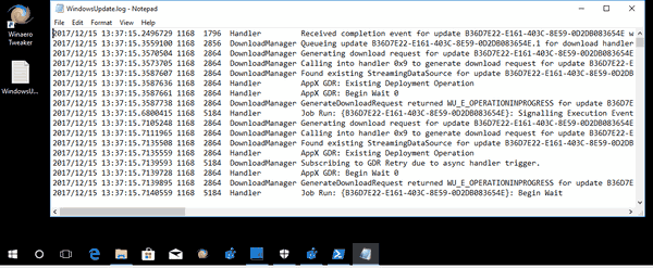 Windows 10 Read Windows Update Log