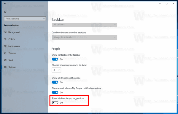Windows 10 Disable Mypeople Suggested Apps