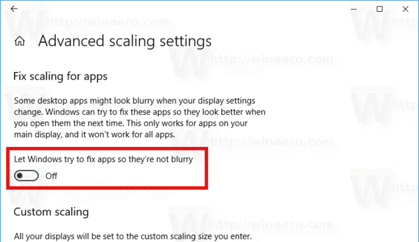 Fix Scaling Of App In Windows 10
