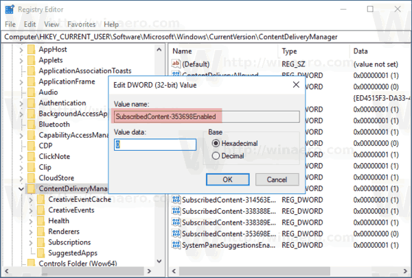 Disable Timeline Suggestions Windows 10 With Registry Tweak