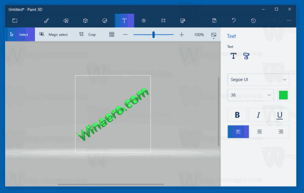 add text in paint 3d