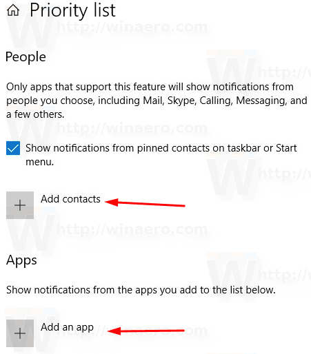Quiet Hours Priority List Windows 10