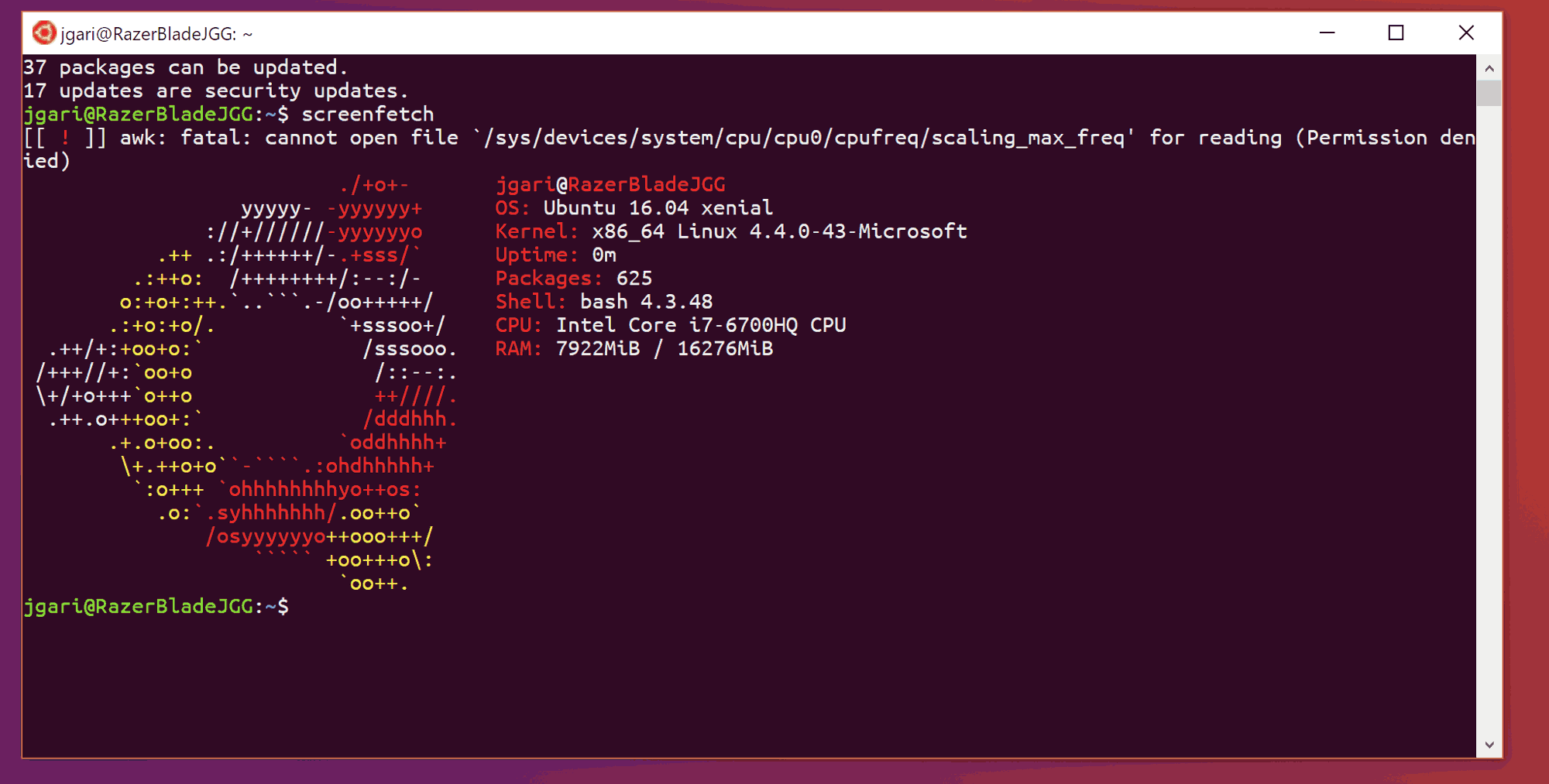 Ubuntu Console Appearance For Bash In Windows 10 Original 