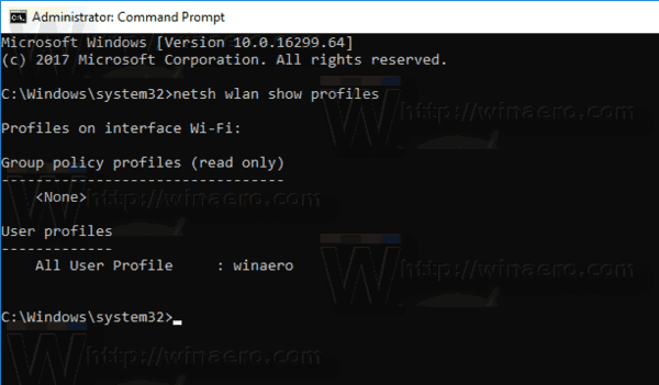 Windows 10 отключить автоматическое подключение к Wi-Fi Netsh1