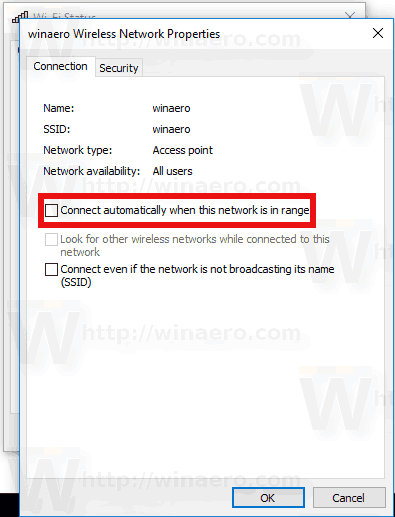 Windows 10 Disable Connect Automatically To Wifi