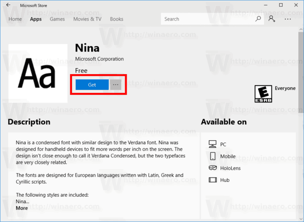 Windows 10 Install Fonts From Store Step3