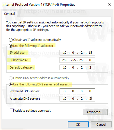 Windows 10 Static Ip Setup Images