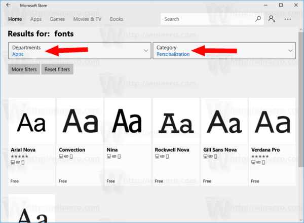 Windows 10 Store Search For Fonts 2