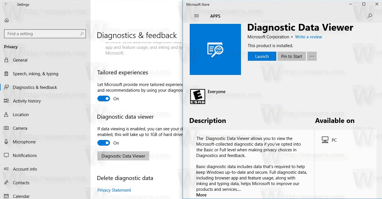 Windows 10 Enable Diagnostic Data Viewer 
