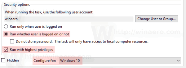 Windows 10 Shutdown Event Task Options