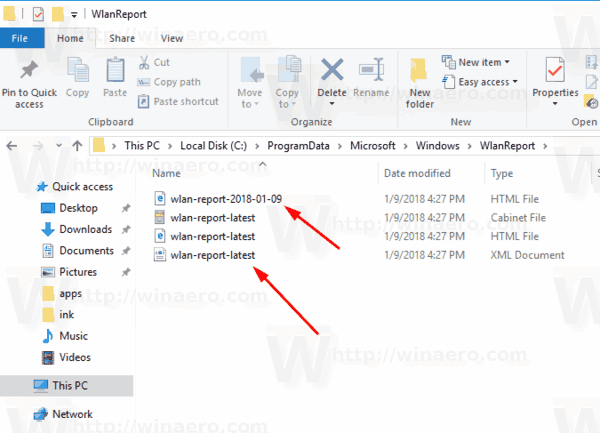 Windows 10 Wifi History Report Files
