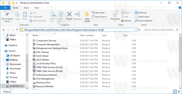 admin tools for windows 10