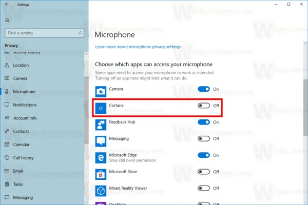 Windows 10 Disable App Access To Microphone