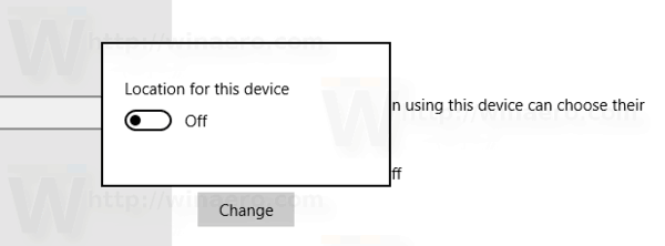 Windows 10 Отключить доступ к местоположению