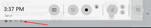 Windows 10 Game Bar Options Icon