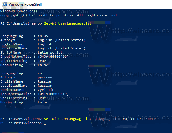 Windows 10 Set Default Keyboard Layout With PowerShell