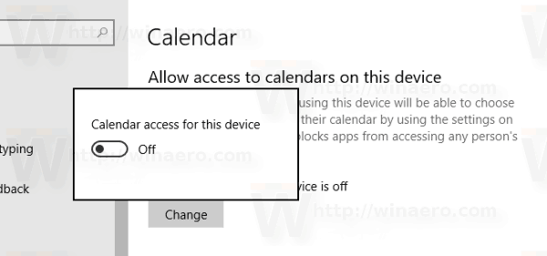 Windows 10 Calendar Access Disabled