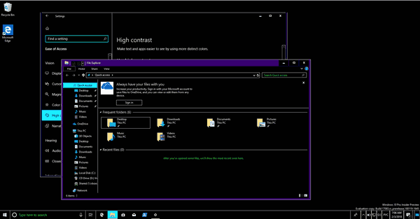 Windows 10 High Contrast Mode