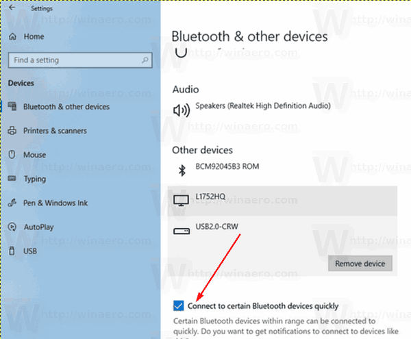 bluetooth device control windows 10