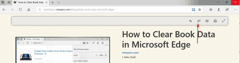 Read Aloud in Microsoft Edge on Windows 10
