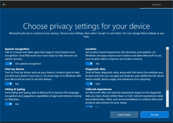 Improving Your Privacy Settings in Windows 10