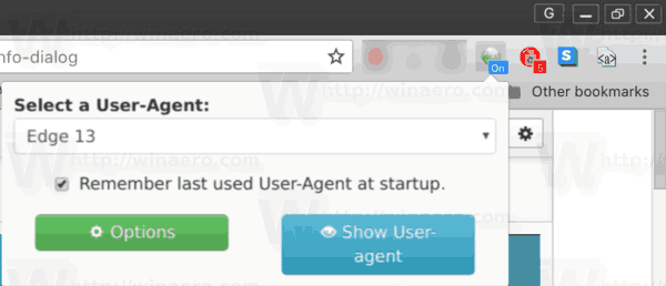 Chrome Change User Agent