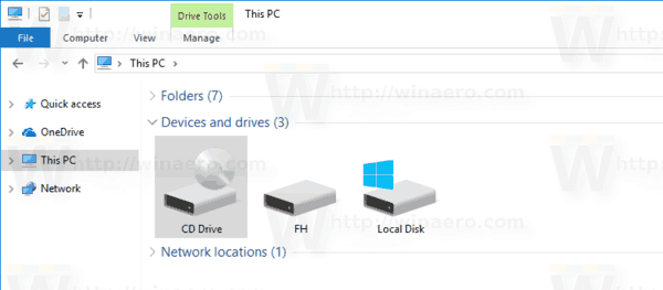 File Explorer Hide Drive Letters Windows 10