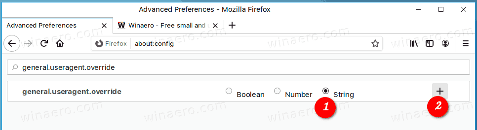 Firefox General.useragent.override Preference