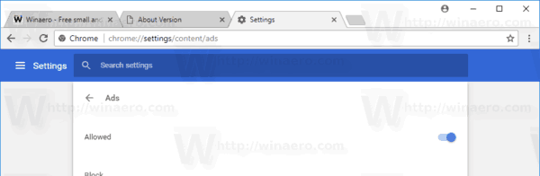 Google Chrome Ad Blocker Disabled For All Sites