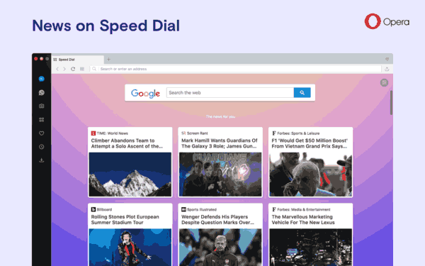 Opera 53 News In Speed Dial