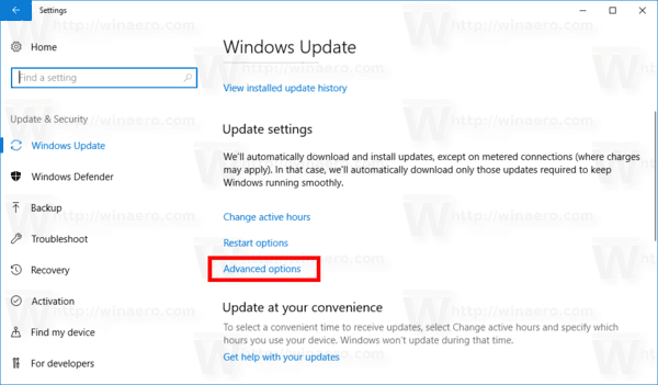 Windows 10 1803 Delay Upgrade Step 1