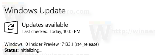 Windows 10, сборка 17133