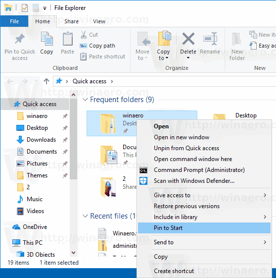 Windows 10 Pin To Start Folder