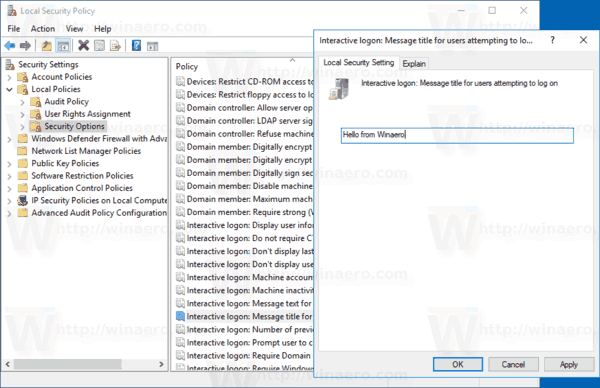 Windows 10 Specify Message Title