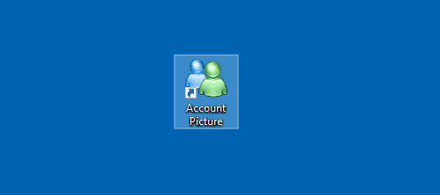 Создать ярлык изображения учетной записи в Windows 10