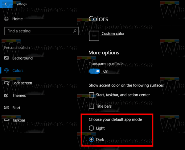 Windows 10 Enable Dark Mode