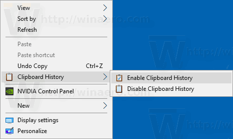 Clipboard History Context Menu Windows 10