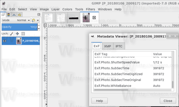 Linux Remove Exif With Gimp