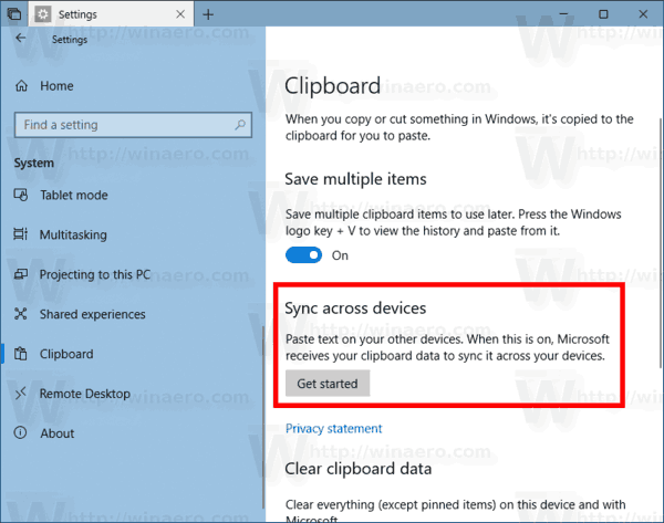Windows 10 System Clipboard Get Started