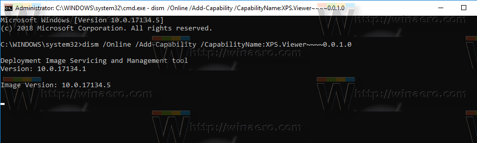 Windows 10 Install XPS Viewer With Dism