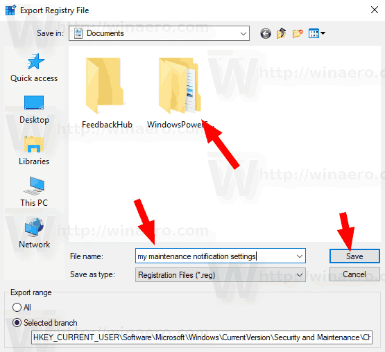 Настройки уведомлений об обслуживании резервного копирования Windows 10