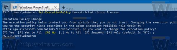 Change Execution Policy