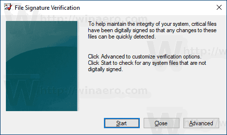 File Signature Verification Windows 10